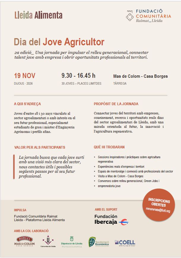 Cartell jove agricultor