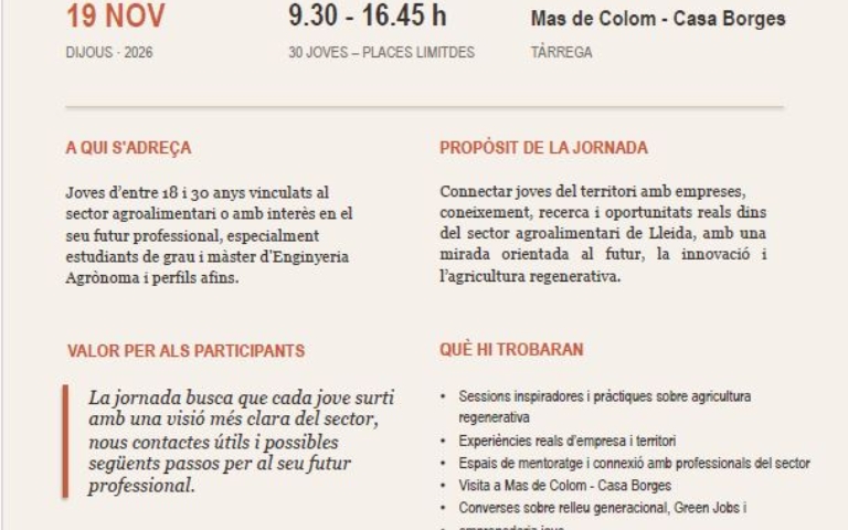 Cartell jove agricultor